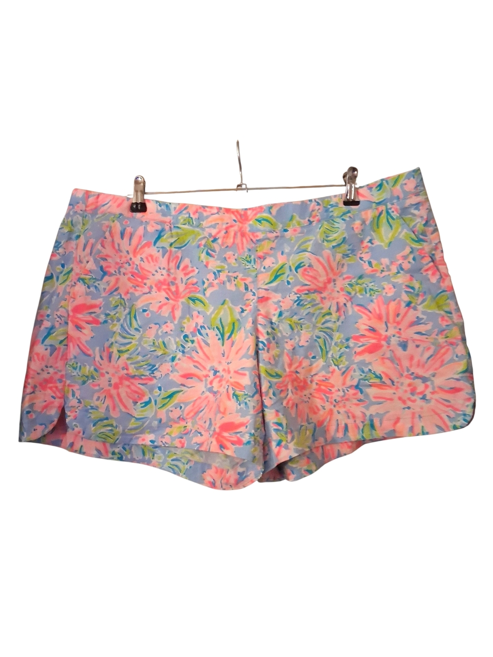 Lilly Pulitzer Pink & Blue Floral Shorts Size XL